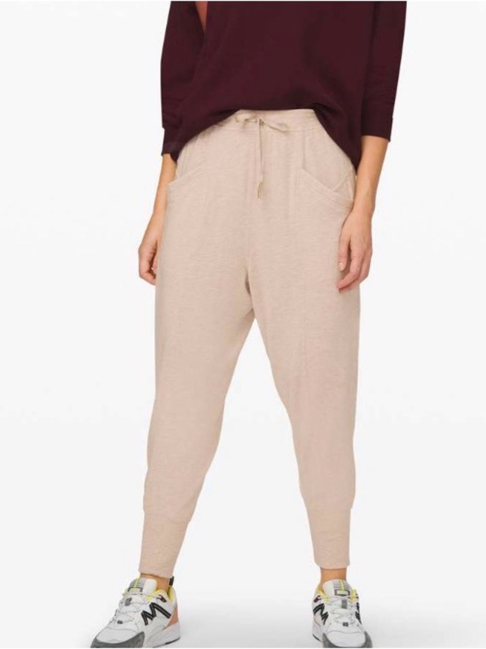 Lululemon Still Chill Jogger Heathered Cashew size 8